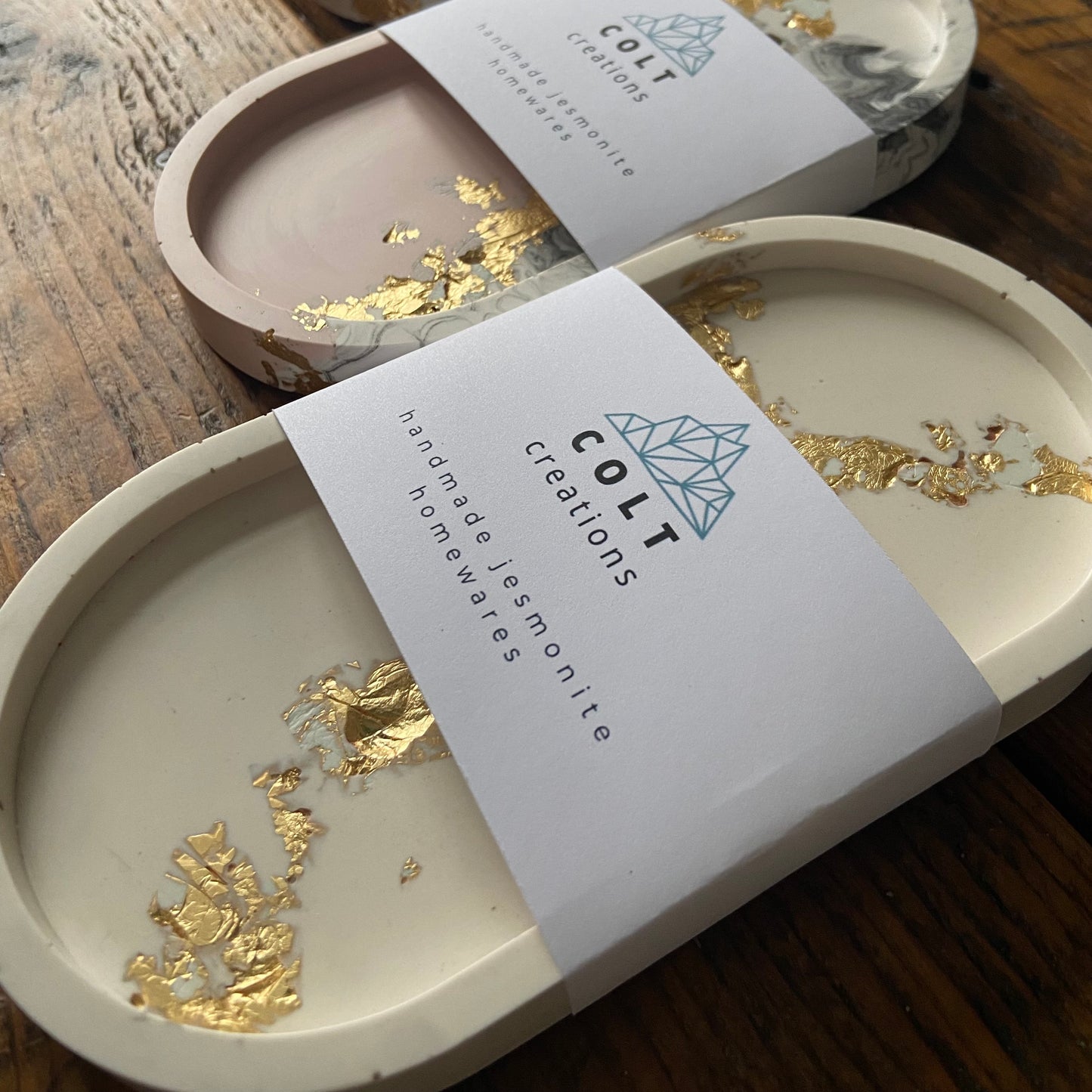 Gold Leaf Oval Tray