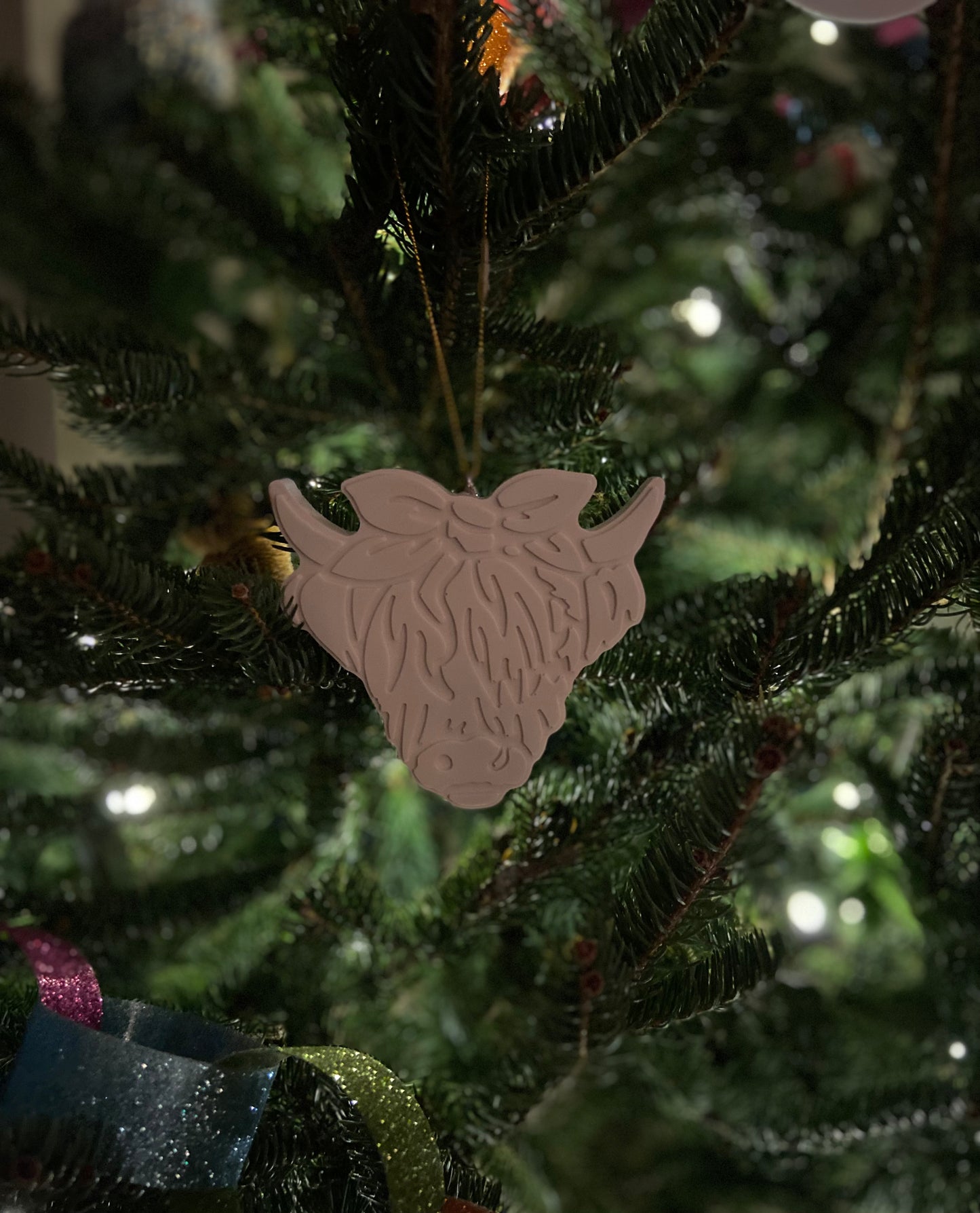 Highland Cow Tree Ornament