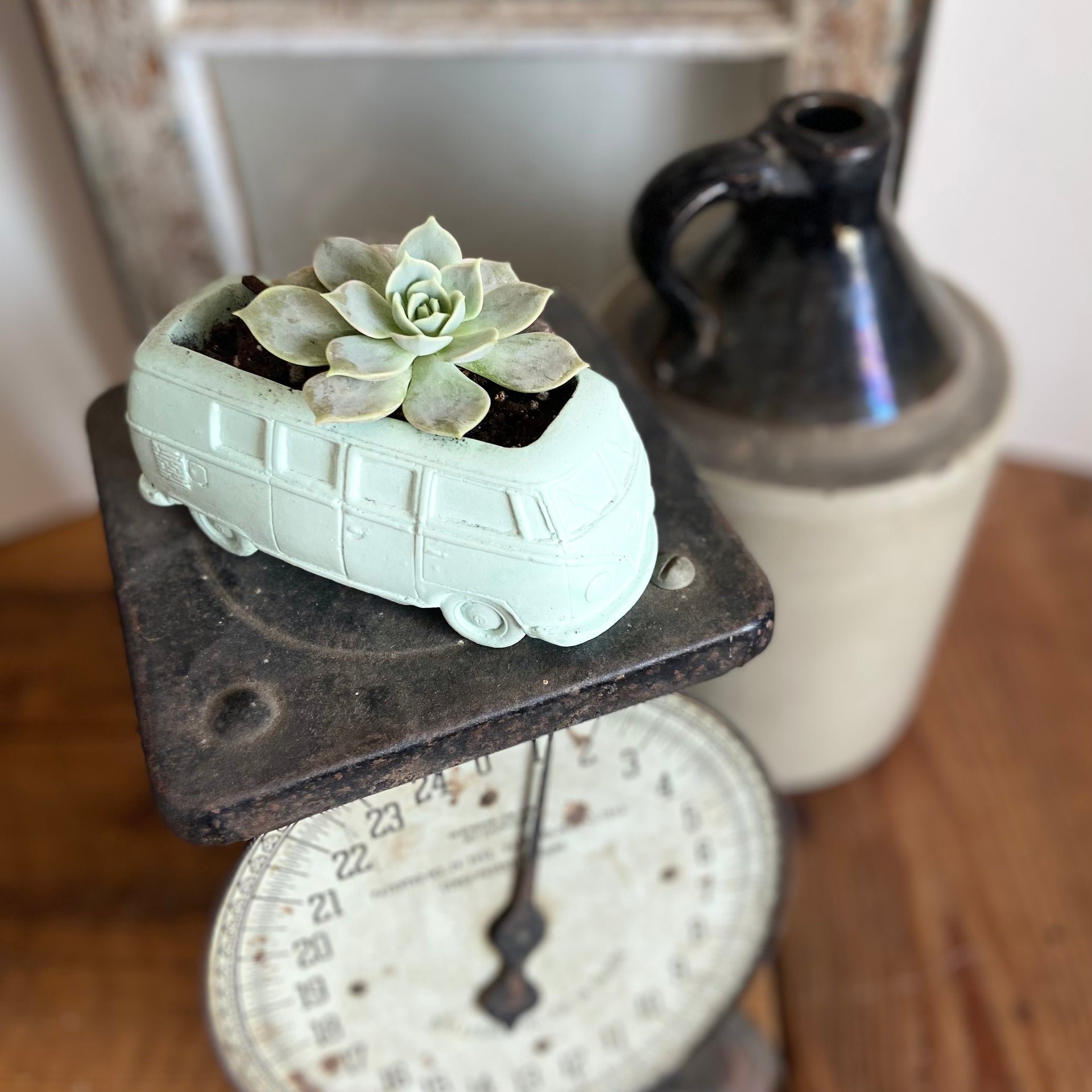 vw bus succulent planter Volkswagon Bus Planter - concrete planter