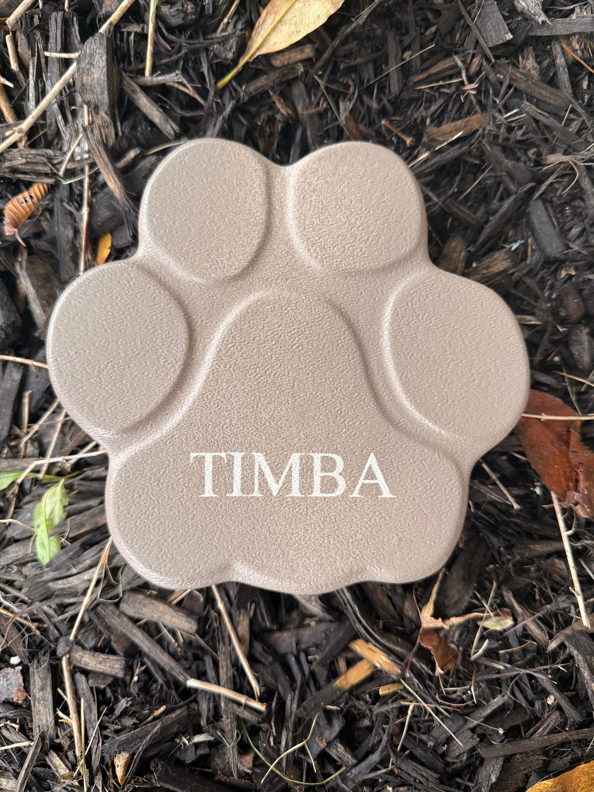 Forever Paw Print Garden Stone